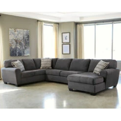 Benchcraft Sorenton 3-Piece LAF Sofa Sectional In Slate Fabric - By Flash Furniture - Madison Seating
