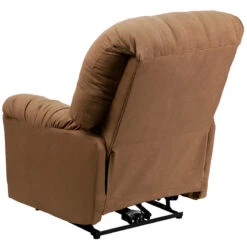 Contemporary Calcutta Camel Microfiber Power Chaise Recliner With Push Button - By Flash Furniture - Madison Seating -Furniture Sales Store Contemporary Calcutta Camel Microfiber Power Chaise Recliner with Push Button by Flash Furniture 2