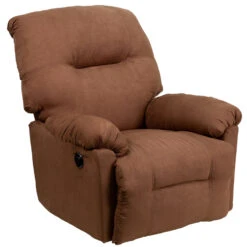 Contemporary Calcutta Chocolate Microfiber Power Chaise Recliner With Push Button - By Flash Furniture - Madison Seating