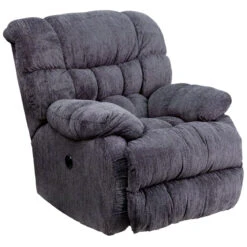 Contemporary Columbia Indigo Blue Microfiber Power Recliner With Push Button - By Flash Furniture - Madison Seating