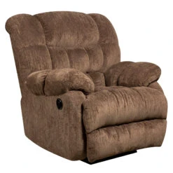 Contemporary Columbia Mushroom Microfiber Power Recliner With Push Button - By Flash Furniture - Madison Seating