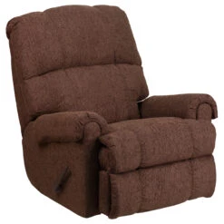Contemporary Couger Chocolate Chenille Rocker Recliner - By Flash Furniture - Madison Seating