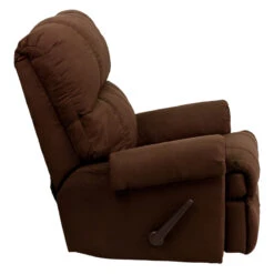 Contemporary Flatsuede Chocolate Microfiber Rocker Recliner - By Flash Furniture - Madison Seating -Furniture Sales Store Contemporary Flatsuede Chocolate Microfiber Rocker Recliner by Flash Furniture 1