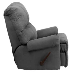 Contemporary Flatsuede Graphite Microfiber Rocker Recliner - By Flash Furniture - Madison Seating -Furniture Sales Store Contemporary Flatsuede Graphite Microfiber Rocker Recliner by Flash Furniture 1