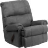 Contemporary Flatsuede Graphite Microfiber Rocker Recliner - By Flash Furniture - Madison Seating