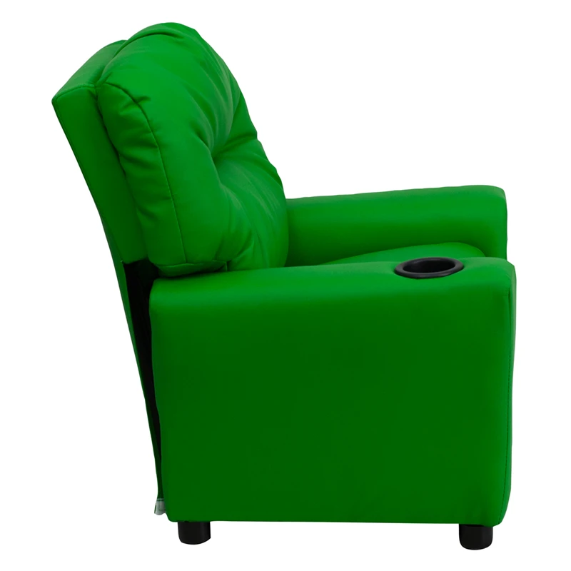 Contemporary Green Vinyl Kids Recliner With Cup Holder - By Flash Furniture - Madison Seating 4 Contemporary Green Vinyl Kids Recliner With Cup Holder - By Flash Furniture - Madison Seating - Image 2