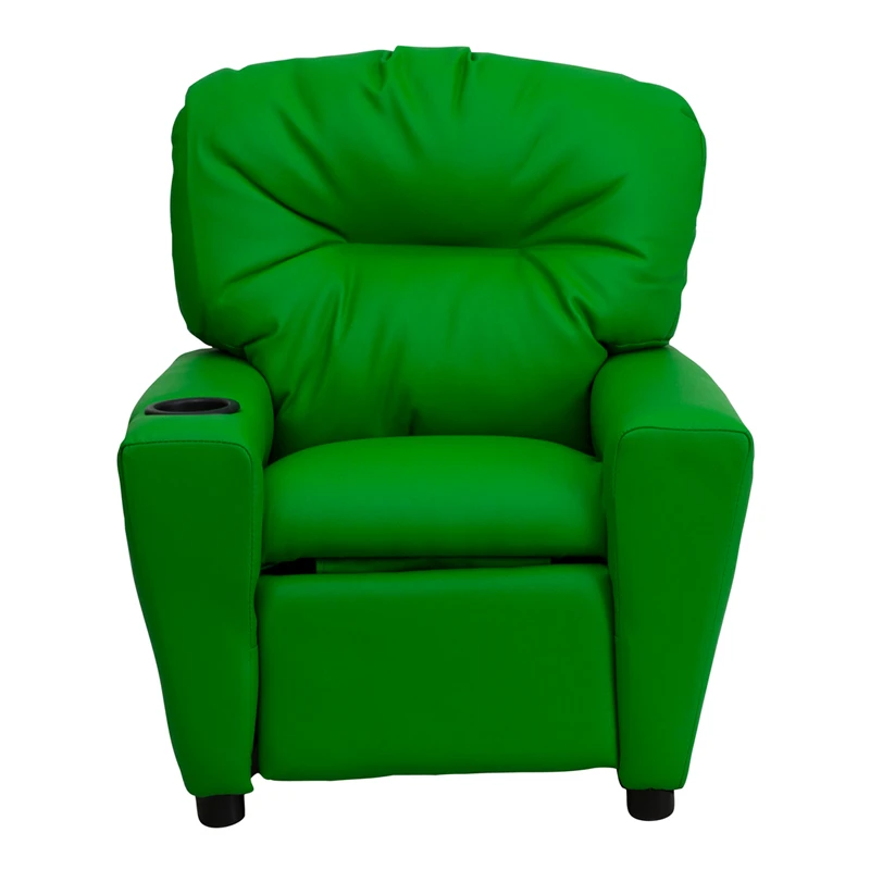 Contemporary Green Vinyl Kids Recliner With Cup Holder - By Flash Furniture - Madison Seating 6 Contemporary Green Vinyl Kids Recliner With Cup Holder - By Flash Furniture - Madison Seating - Image 4