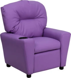 Contemporary Lavender Vinyl Kids Recliner With Cup Holder - By Flash Furniture - Madison Seating