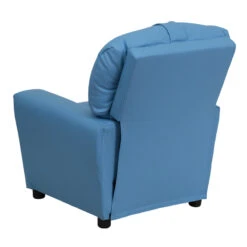Contemporary Light Blue Vinyl Kids Recliner With Cup Holder - By Flash Furniture - Madison Seating -Furniture Sales Store Contemporary Light Blue Vinyl Kids Recliner with Cup Holder by Flash Furniture 2
