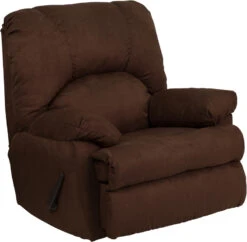 Contemporary Montana Chocolate Microfiber Suede Rocker Recliner - By Flash Furniture - Madison Seating
