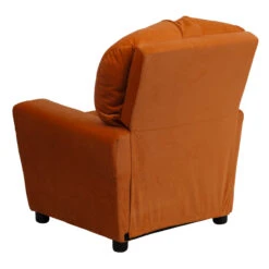 Contemporary Orange Microfiber Kids Recliner With Cup Holder - By Flash Furniture - Madison Seating -Furniture Sales Store Contemporary Orange Microfiber Kids Recliner with Cup Holder by Flash Furniture 2