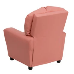 Contemporary Pink Vinyl Kids Recliner With Cup Holder - By Flash Furniture - Madison Seating -Furniture Sales Store Contemporary Pink Vinyl Kids Recliner with Cup Holder by Flash Furniture 2