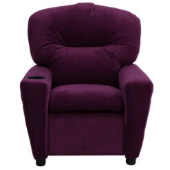 Contemporary Purple Microfiber Kids Recliner With Cup Holder - By Flash Furniture - Madison Seating -Furniture Sales Store Contemporary Purple Microfiber Kids Recliner with Cup Holder by Flash Furniture 3