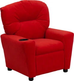Contemporary Red Microfiber Kids Recliner With Cup Holder - By Flash Furniture - Madison Seating