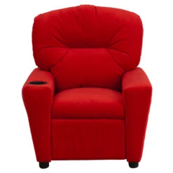 Contemporary Red Microfiber Kids Recliner With Cup Holder - By Flash Furniture - Madison Seating -Furniture Sales Store Contemporary Red Microfiber Kids Recliner with Cup Holder by Flash Furniture 3