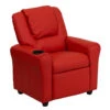 Contemporary Red Vinyl Kids Recliner With Cup Holder And Headrest - By Flash Furniture - Madison Seating -Furniture Sales Store Contemporary Red Vinyl Kids Recliner with Cup Holder and Headrest by Flash Furniture