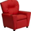 Contemporary Red Vinyl Kids Recliner With Cup Holder - By Flash Furniture - Madison Seating 1 Contemporary Red Vinyl Kids Recliner With Cup Holder - By Flash Furniture - Madison Seating -Furniture Sales Store Contemporary Red Vinyl Kids Recliner with Cup Holder by Flash Furniture