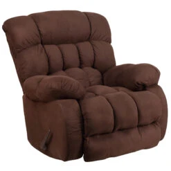 Contemporary Softsuede Fudge Microfiber Rocker Recliner - By Flash Furniture - Madison Seating