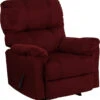 Contemporary Top Hat Berry Microfiber Rocker Recliner - By Flash Furniture - Madison Seating