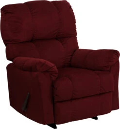Contemporary Top Hat Berry Microfiber Rocker Recliner - By Flash Furniture - Madison Seating