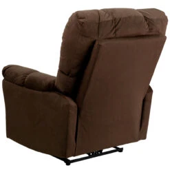 Contemporary Top Hat Chocolate Microfiber Power Recliner With Push Button - By Flash Furniture - Madison Seating -Furniture Sales Store Contemporary Top Hat Chocolate Microfiber Power Recliner with Push Button by Flash Furniture 2