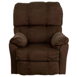 Contemporary Top Hat Chocolate Microfiber Power Recliner With Push Button - By Flash Furniture - Madison Seating -Furniture Sales Store Contemporary Top Hat Chocolate Microfiber Power Recliner with Push Button by Flash Furniture 3