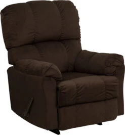 Contemporary Top Hat Chocolate Microfiber Rocker Recliner - By Flash Furniture - Madison Seating