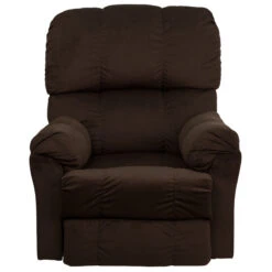 Contemporary Top Hat Chocolate Microfiber Rocker Recliner - By Flash Furniture - Madison Seating -Furniture Sales Store Contemporary Top Hat Chocolate Microfiber Rocker Recliner by Flash Furniture 3
