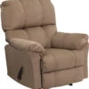 Contemporary Top Hat Coffee Microfiber Rocker Recliner - By Flash Furniture - Madison Seating -Furniture Sales Store Contemporary Top Hat Coffee Microfiber Rocker Recliner by Flash Furniture