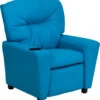 Contemporary Turquoise Vinyl Kids Recliner With Cup Holder - By Flash Furniture - Madison Seating -Furniture Sales Store Contemporary Turquoise Vinyl Kids Recliner with Cup Holder by Flash Furniture