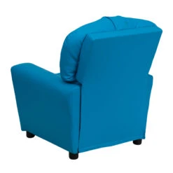 Contemporary Turquoise Vinyl Kids Recliner With Cup Holder - By Flash Furniture - Madison Seating -Furniture Sales Store Contemporary Turquoise Vinyl Kids Recliner with Cup Holder by Flash Furniture 2