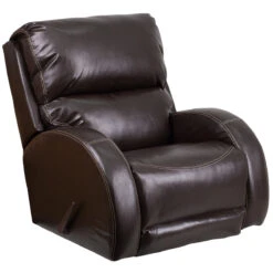 Contemporary Ty Brown Leather Rocker Recliner - By Flash Furniture - Madison Seating
