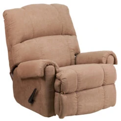 Contemporary Victory Lane Taupe Fabric Rocker Recliner - By Flash Furniture - Madison Seating