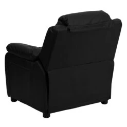 Deluxe Padded Contemporary Black Leather Kids Recliner With Storage Arms - By Flash Furniture - Madison Seating -Furniture Sales Store Deluxe Padded Contemporary Black Leather Kids Recliner with Storage Arms by Flash Furniture 2