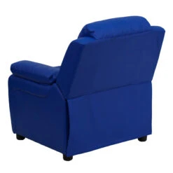 Deluxe Padded Contemporary Blue Vinyl Kids Recliner With Storage Arms - By Flash Furniture - Madison Seating -Furniture Sales Store Deluxe Padded Contemporary Blue Vinyl Kids Recliner with Storage Arms by Flash Furniture 2