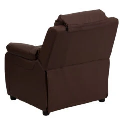 Deluxe Padded Contemporary Brown Leather Kids Recliner With Storage Arms - By Flash Furniture - Madison Seating -Furniture Sales Store Deluxe Padded Contemporary Brown Leather Kids Recliner with Storage Arms by Flash Furniture 2
