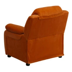 Deluxe Padded Contemporary Orange Microfiber Kids Recliner With Storage Arms - By Flash Furniture - Madison Seating -Furniture Sales Store Deluxe Padded Contemporary Orange Microfiber Kids Recliner with Storage Arms by Flash Furniture 2