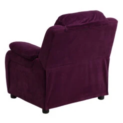 Deluxe Padded Contemporary Purple Microfiber Kids Recliner With Storage Arms - By Flash Furniture - Madison Seating -Furniture Sales Store Deluxe Padded Contemporary Purple Microfiber Kids Recliner with Storage Arms by Flash Furniture 2