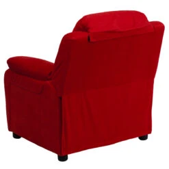 Deluxe Padded Contemporary Red Microfiber Kids Recliner With Storage Arms - By Flash Furniture - Madison Seating -Furniture Sales Store Deluxe Padded Contemporary Red Microfiber Kids Recliner with Storage Arms by Flash Furniture 2