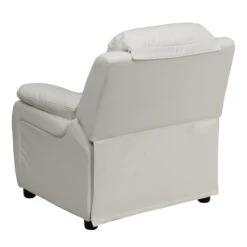 Deluxe Padded Contemporary White Vinyl Kids Recliner With Storage Arms - By Flash Furniture - Madison Seating -Furniture Sales Store Deluxe Padded Contemporary White Vinyl Kids Recliner with Storage Arms by Flash Furniture 2