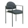 Diamond Stacking Chair With Black Crepe Fabric Upholstery By Boss Office Products - Madison Seating -Furniture Sales Store Diamond Stacking Chair with Black Crepe Fabric Upholstery by Boss Office Products