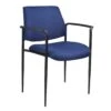 Diamond Stacking Guest Chair With Blue Crepe Fabric Upholstery By Boss Office Products - Madison Seating -Furniture Sales Store Diamond Stacking Guest Chair with Blue Crepe Fabric Upholstery by Boss Office Products