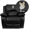 Dreamweaver Black Leather Rocker Recliner: Personalized Design - By Flash Furniture - Madison Seating -Furniture Sales Store Dreamweaver Black Leather Rocker Recliner Personalized Design by Flash Furniture