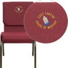 Embroidered HERCULES Series 18.5''W Stacking Church Chair In Burgundy Patterned Fabric - Gold Vein Frame - By Flash Furniture - Madison Seating -Furniture Sales Store Embroidered HERCULES Series 18.5W Stacking Church Chair in Burgundy Patterned Fabric Gold Vein Frame by Flash Furniture