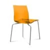 Gel Stacking Chair With Transparent Orange Seat Color By Domitalia - Madison Seating -Furniture Sales Store Gel Stacking Chair with Transparent Orange Seat Color by Domitalia