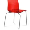 Gel Stacking Chair With Transparent Red Seat Color By Domitalia - Madison Seating -Furniture Sales Store Gel Stacking Chair with Transparent Red Seat Color by Domitalia