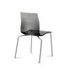 Gel Stacking Chair With Transparent Smoke Seat Color By Domitalia - Madison Seating -Furniture Sales Store Gel Stacking Chair with Transparent Smoke Seat Color by Domitalia 1
