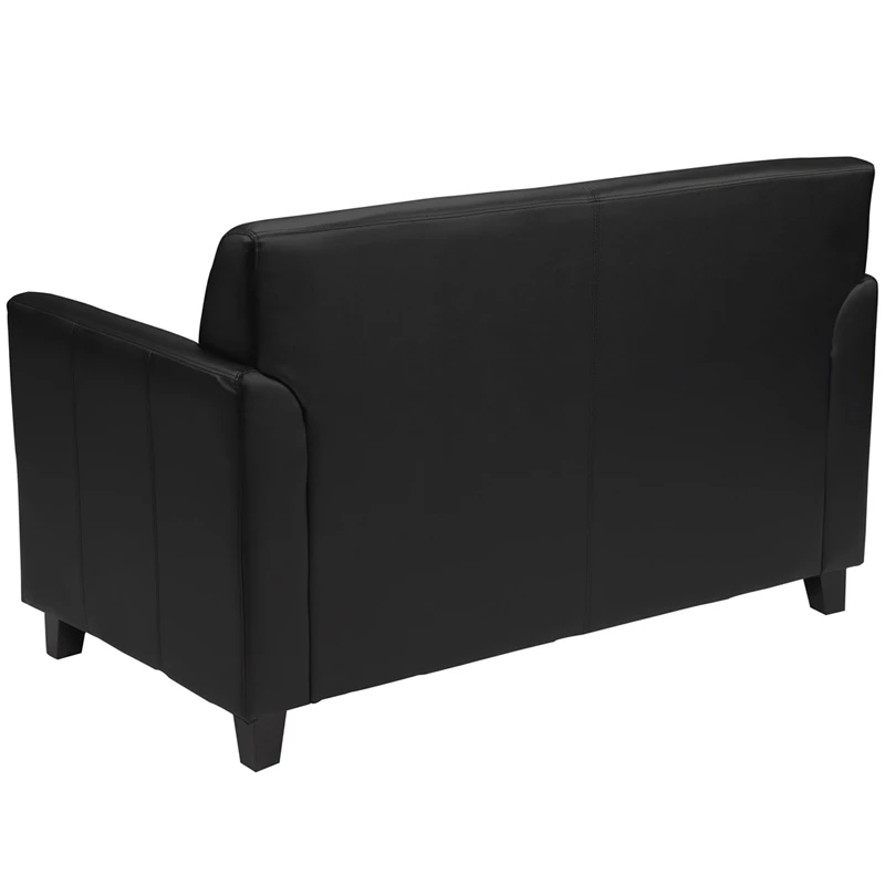 HERCULES Diplomat Series Black Leather Loveseat - By Flash Furniture - Madison Seating 4 HERCULES Diplomat Series Black Leather Loveseat - By Flash Furniture - Madison Seating - Image 2