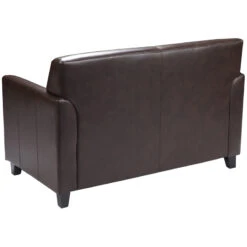HERCULES Diplomat Series Brown Leather Loveseat - By Flash Furniture - Madison Seating -Furniture Sales Store HERCULES Diplomat Series Brown Leather Loveseat by Flash Furniture 1
