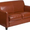 HERCULES Diplomat Series Cognac Leather Loveseat - By Flash Furniture - Madison Seating -Furniture Sales Store HERCULES Diplomat Series Cognac Leather Loveseat by Flash Furniture